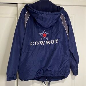 Cowboy Puffer Jacket Coat Men’s Medium Star Embroidery Football Y2K Vintage